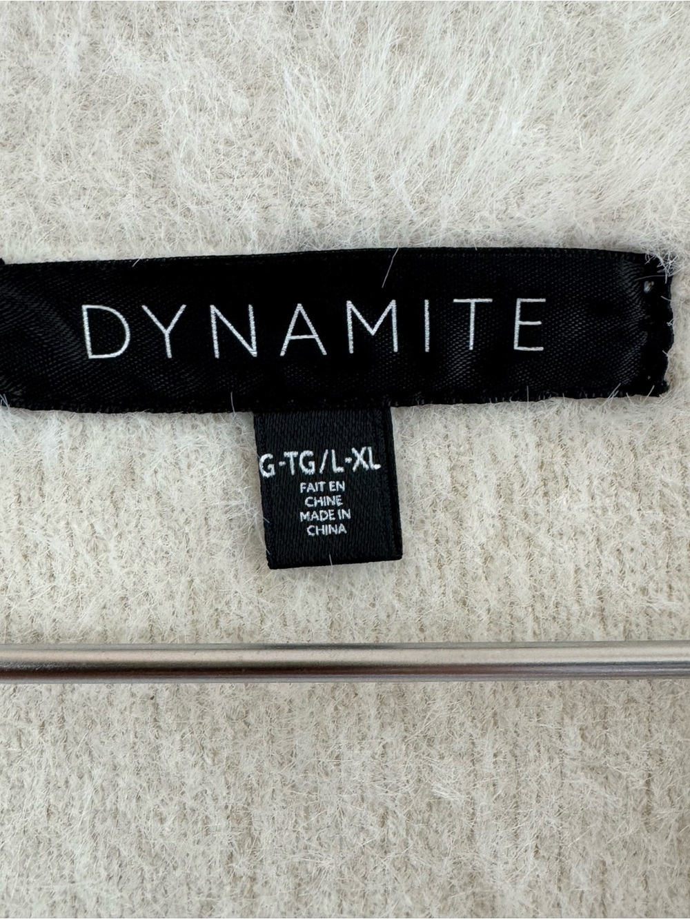 Dynamite Cream Oversized Fuzzy Button Cardigan - Picture 4 of 7